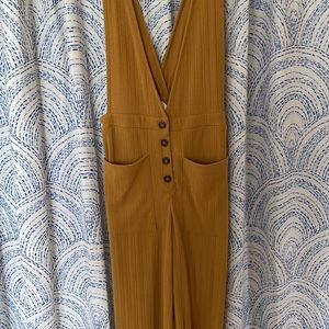 Sienna Sky - Mustard Cropped Overalls